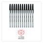 A Picture of product UNV-27420 Universal™ Ballpoint Stick Pen Fine 0.7 mm, Black Ink, Gray/Black Barrel, Dozen