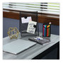 A Picture of product UNV-27421 Universal™ Ballpoint Stick Pen Fine 0.7 mm, Blue Ink, Gray/Blue Barrel, Dozen