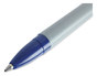 A Picture of product UNV-27421 Universal™ Ballpoint Stick Pen Fine 0.7 mm, Blue Ink, Gray/Blue Barrel, Dozen
