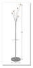 A Picture of product ABA-PMFEST Alba™ Festival Coat Stand with Umbrella Holder, Five Knobs, 14w x 14d 73.67h, Silver Gray