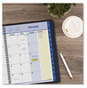 A Picture of product AAG-760605 AT-A-GLANCE® QuickNotes® Monthly Planner 11 x 8.25, Black Cover, 12-Month (Jan to Dec): 2024