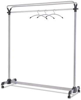 Alba™ Large Capacity Garment Rack 63.5w x 21.25d 67.5h, Black/Silver