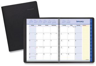 AT-A-GLANCE® QuickNotes® Monthly Planner 11 x 8.25, Black Cover, 12-Month (Jan to Dec): 2024