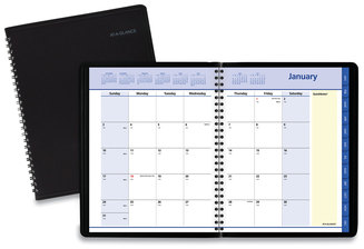 AT-A-GLANCE® QuickNotes® Monthly Planner 8.75 x 7, Black Cover, 12-Month (Jan to Dec): 2024