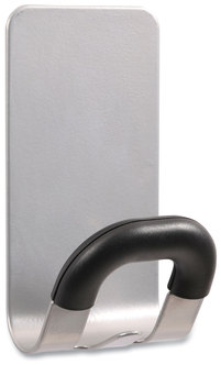 Alba™ Magnetic Coat Peg ABS/Magnet/Steel, Black/Silver, Supports 11 lbs