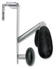 A Picture of product ABA-PMMOUSPART Alba™ Hanger Shaped Partition Coat Hook Metal/Foam/ABS, Silver/Black