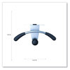 A Picture of product ABA-PMMOUSPART Alba™ Hanger Shaped Partition Coat Hook Metal/Foam/ABS, Silver/Black