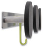 A Picture of product ABA-PMS3P Alba™ Over the Door Metal and Plastic Coat Hook 3 Pegs, Black, 20 lb Capacity