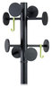 A Picture of product ABA-PMSTAN3N Alba™ Stan3 Coat Rack Steel Stand Alone Eight Knobs, 15w x 15d 69.3h, Black