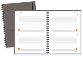 AT-A-GLANCE® Plan. Write. Remember.® Planning Notebook Two Days Per Page , 11 x 8.38, Gray Cover, Undated