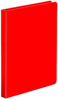 Universal® Economy Non-View Round Ring Binder 3 Rings, 0.5" Capacity, 11 x 8.5, Red