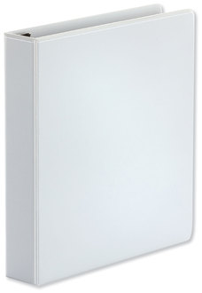 Universal® Deluxe Easy-to-Open D-Ring View Binder 3 Rings, 1.5" Capacity, 11 x 8.5, White