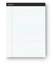 A Picture of product UNV-30730 Universal® Premium Ruled Writing Pads with Heavy Duty Back Heavy-Duty Wide/Legal Rule, Black Headband, 50 White 8.5 x 11 Sheets, 12/Pack