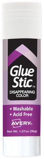 Avery® Permanent Glue Stic™ 1.27 oz, Applies Purple, Dries Clear