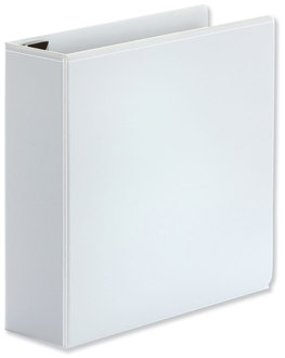 Universal® Deluxe Easy-to-Open D-Ring View Binder 3 Rings, 3" Capacity, 11 x 8.5, White