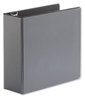 A Picture of product UNV-30753 Universal® Deluxe Easy-to-Open D-Ring View Binder 3 Rings, 4" Capacity, 11 x 8.5, Black