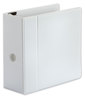 A Picture of product UNV-30756 Universal® Deluxe Easy-to-Open D-Ring View Binder 3 Rings, 5" Capacity, 11 x 8.5, White