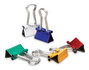 A Picture of product UNV-31027 Universal® Binder Clips with Storage Tub, Mini, Assorted Colors, 60/Pack