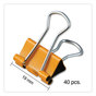 A Picture of product UNV-31028 Universal® Binder Clips with Storage Tub, Small, Assorted Colors, 40/Pack