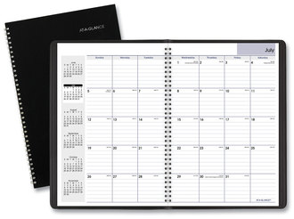 AT-A-GLANCE® DayMinder® Monthly Planner Academic Year, Ruled Blocks, 12 x 8, Black Cover, 14-Month (July to Aug): 2023 2024