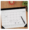 A Picture of product AAG-AY24X00 AT-A-GLANCE® Academic Monthly Desk Pad 21.75 x 17, White/Black Sheets, Black Binding/Corners, 12-Month (July to June): 2022 2023