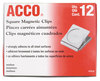 A Picture of product ACC-72132 ACCO Magnetic Clips Clip, 1" Jaw Capacity, Silver, 12/Pack