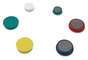 A Picture of product UNV-31251 Universal® High-Intensity Assorted Magnets Circles, Colors, 0.75", 1.25" and 1.5" Diameters, 30/Pack