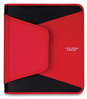 A Picture of product ACC-72206 Five Star® Tech® Zipper Binder 3 Rings, 1.5" Capacity, 11 x 8.5, Red/Black Accents