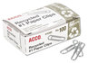 A Picture of product ACC-72365 ACCO Paper Clips Recycled #1, Smooth, Silver, 100 Clips/Box, 10 Boxes/Pack