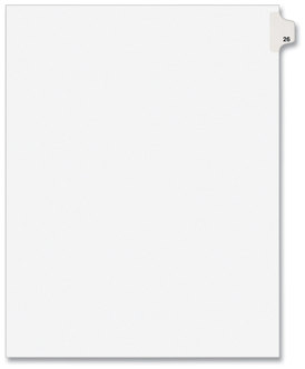 Avery® Preprinted Style Legal Dividers Exhibit Side Tab Index 10-Tab, 26, 11 x 8.5, White, 25/Pack, (1026)