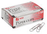 A Picture of product ACC-72380 ACCO Paper Clips #1, Smooth, Silver, 100 Clips/Box, 10 Boxes/Pack