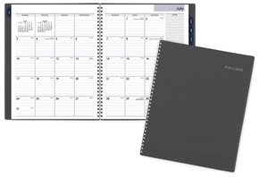 AT-A-GLANCE® DayMinder® Academic Monthly Planner Desktop Twin-Wire Binding, 11 x 8.5, Charcoal Cover, 12-Month (July to June): 2023-2024
