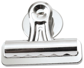 Universal® Bulldog Magnetic Clips Medium, Nickel, 12/Pack