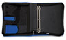 A Picture of product ACC-72534 Five Star® Zipper Binder 3 Rings, 2" Capacity, 11 x 8.5, Blue/Gray Zebra Design
