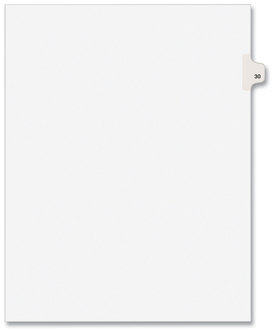 Avery® Preprinted Style Legal Dividers Exhibit Side Tab Index 10-Tab, 30, 11 x 8.5, White, 25/Pack, (1030)