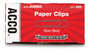 A Picture of product ACC-72585 ACCO Paper Clips Jumbo, Nonskid, Silver, 100 Clips/Box, 10 Boxes/Pack