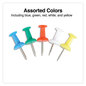 A Picture of product UNV-31314 Universal® Colored Push Pins Plastic, Assorted, 0.38", 400/Pack