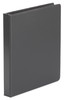A Picture of product UNV-31401 Universal® Economy Non-View Round Ring Binder 3 Rings, 1" Capacity, 11 x 8.5, Black, 4/Pack