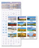 A Picture of product AAG-DMW50328 AT-A-GLANCE® Scenic Three-Month Wall Calendar Landscape Photography, 12 x 27, White Sheets, 14-Month (Dec to Jan): 2023 2025