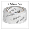A Picture of product UNV-33100 Universal® Heavy-Duty Acrylic Box Sealing Tape 3" Core, 1.88" x 54.6 yds, Clear, 6/Pack