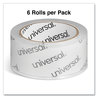 A Picture of product UNV-33102 Universal® Moving and Storage Packing Tape 3" Core, 1.88" x 54.6 yd, Clear, 6/Pack
