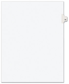 Avery® Preprinted Style Legal Dividers Exhibit Side Tab Index 10-Tab, 55, 11 x 8.5, White, 25/Pack, (1055)