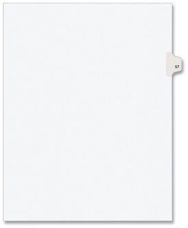 Avery® Preprinted Style Legal Dividers Exhibit Side Tab Index 10-Tab, 57, 11 x 8.5, White, 25/Pack, (1057)