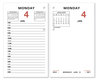 A Picture of product AAG-E01750 AT-A-GLANCE® Two-Color Desk Calendar Refill 3.5 x 6, White Sheets, 12-Month (Jan to Dec): 2024