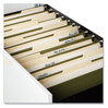 A Picture of product UNV-34111 Universal® Hanging File Folders Legal Size, 1/5-Cut Tabs, Standard Green, 50/Carton