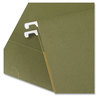 A Picture of product UNV-34111 Universal® Hanging File Folders Legal Size, 1/5-Cut Tabs, Standard Green, 50/Carton