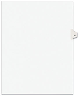 Avery® Preprinted Style Legal Dividers Exhibit Side Tab Index 10-Tab, 59, 11 x 8.5, White, 25/Pack, (1059)