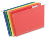 A Picture of product UNV-34112 Universal® Deluxe Reinforced Recycled Hanging File Folders Letter Size, 1/5-Cut Tabs, Assorted, 25/Box