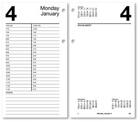 AT-A-GLANCE® Large Desk Calendar Refill 4.5 x 8, White Sheets, 12-Month (Jan to Dec): 2024