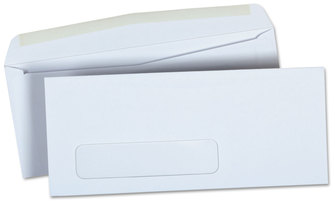 Universal® Business Envelope Open-Side 1 Window, #9, Square Flap, Gummed Closure, 3.88 x 8.88, White, 500/Box